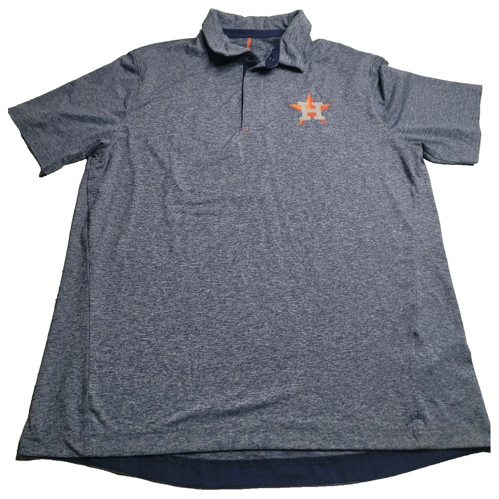 MLB Genuine Merchandise Houston Astros Short‎ Sleeve Polo Men's Large Navy Blue